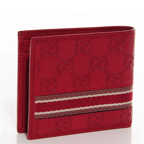 gucci bi-fold wallet red|gucci bifold wallet microguccissima.